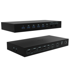 i-tec C31KVMDOCKPDPRO kannettavien tietokoneiden telakka ja porttitoistin Langallinen USB 3.2 Gen 1 (3.1 Gen 1) Type-C Musta