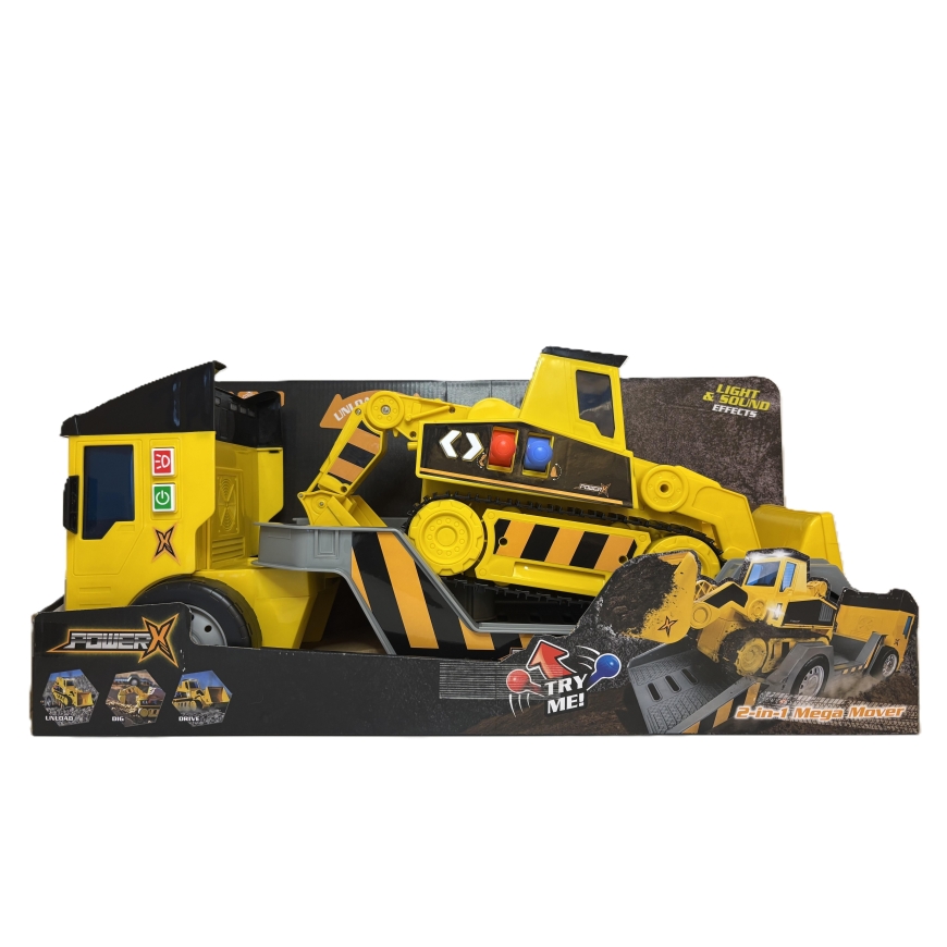 Power X Mega Mover 2-в-1 транспортное средство и экскаватор