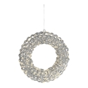 Lumineo hopeinen LED-valokranssi valoilla, 40 cm, sisä- ja ulkokäyttöön Lumineo hopeinen LED-valokranssi valoilla, 40 cm, sisä- ja ulkokäyttöön