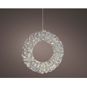 Lumineo hopeinen LED-valokranssi valoilla, 40 cm, sisä- ja ulkokäyttöön Lumineo hopeinen LED-valokranssi valoilla, 40 cm, sisä- ja ulkokäyttöön