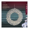 Lumineo hopeinen LED-valokranssi valoilla, 40 cm, sisä- ja ulkokäyttöön Lumineo hopeinen LED-valokranssi valoilla, 40 cm, sisä- ja ulkokäyttöön