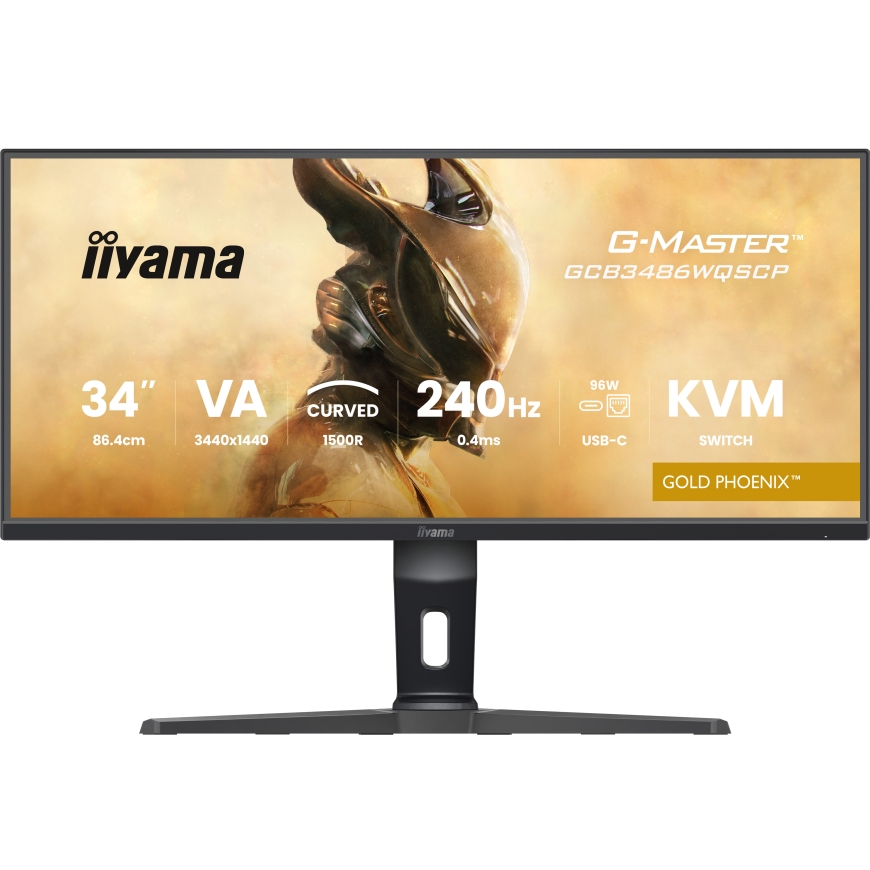 iiyama G-MASTER GCB3486WQSCP-B1 monitori 86,4 cm (34") 3440 x 1440 pikseļi UltraWide Quad HD Melns – 3