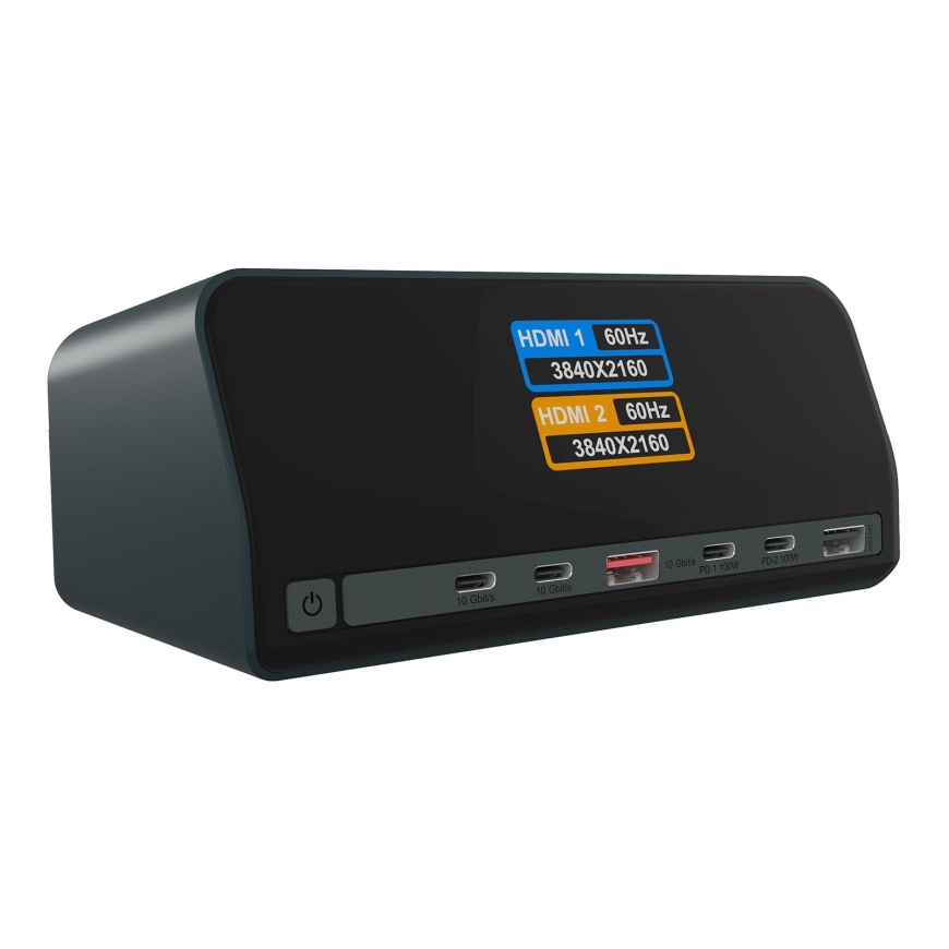 ICY BOX Heart Dock 2300 Проводная USB 3.2 Gen 2 (3.1 Gen 2) Type-C Антрацит