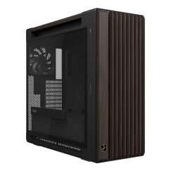 ASUS ProArt PA602 Wood Edition Modern Black - Tempered Glass Panel „Midi Tower“ Juoda, Medis