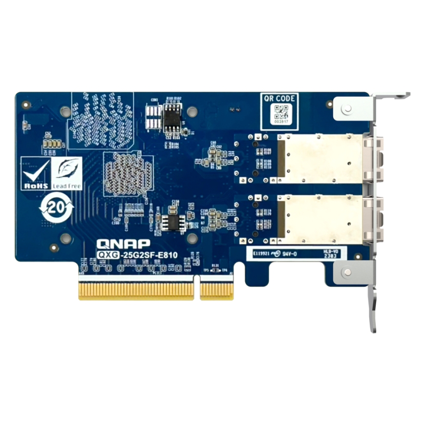 QNAP QXG-25G2SF-E810 сетевая карта Внутренний Фибра 25000 Мбит/с – 4