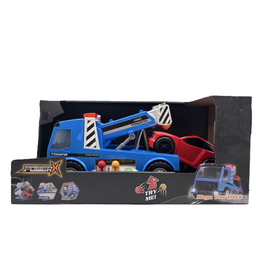 Power X Mega electronic tow truck with lights and sounds