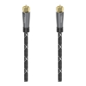 Hama 00205077 bendraašis kabelis 1,5 m F Juoda, Pilka