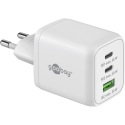 65 W USB-C PD GaN Monipistoki Nopea Laturi Nano, Valkoinen 65 W USB-C PD GaN Monipistoki Nopea Laturi Nano, Valkoinen