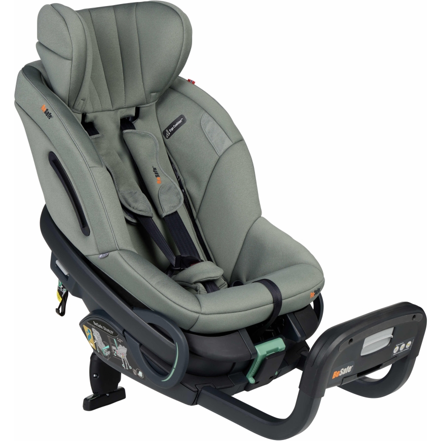 BeSafe Stretch 2 drošības sēdeklis, 61-125 cm, Meadow Green SoftBreeze