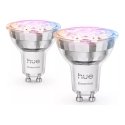 Philips Hue White and colour ambience Essential” GU10 – išmanusis prožektorius – 345 lm – 4,7 W – 2 Philips Hue White and colour ambience Essential” GU10 – išmanusis prožektorius – 345 lm – 4,7 W – 2