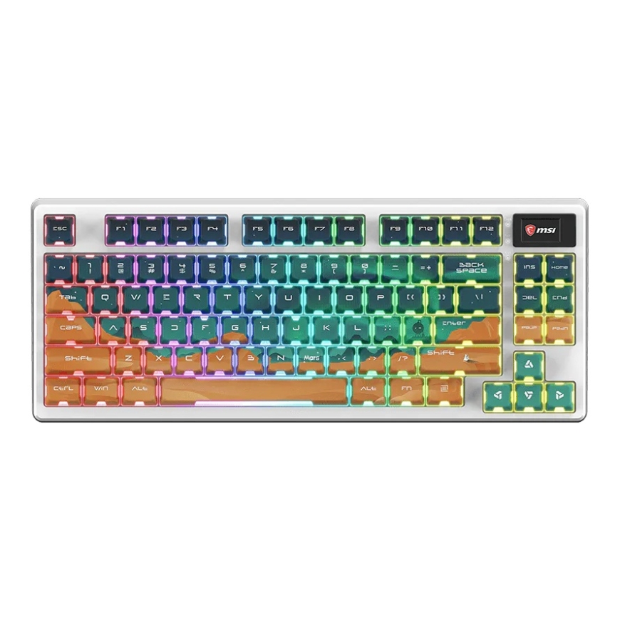 MSI FORGE GK600 TKL WIRELESS MARS клавиатура Игровой USB + Bluetooth QWERTY Международный американск
