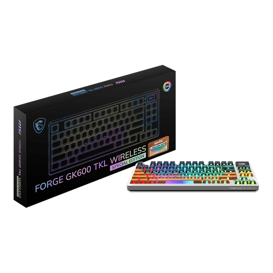 MSI FORGE GK600 TKL WIRELESS MARS klaviatūra Žaidimams USB + Bluetooth QWERTY JAV tarptautinė versij – 5