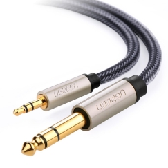 Ugreen 10625 audiokaapeli 1 m 2 x 6.35mm 3.5mm Musta