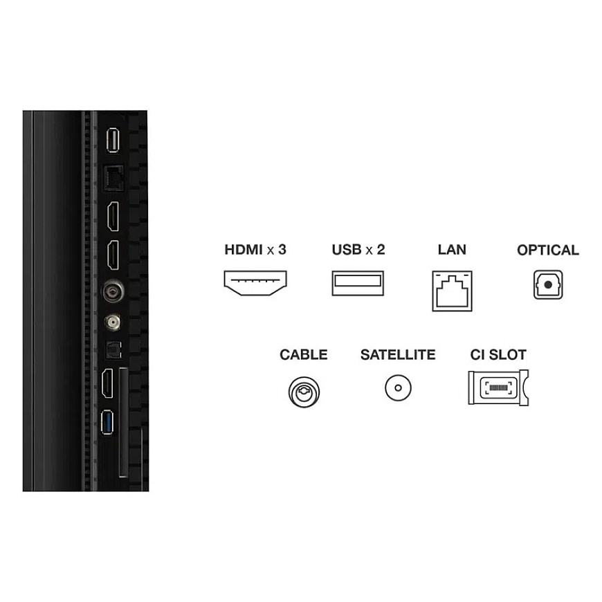 TCL T69C 65T69C телевизор 165,1 cm (65") 4K Ultra HD Smart TV Wi-Fi Черный 350 cd/m² – 4
