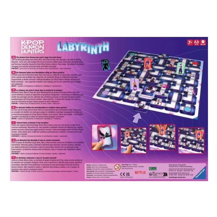 Ravensburger K-Pop Demon Hunters Muuttuva Labirintas stalo žaidimas – 2