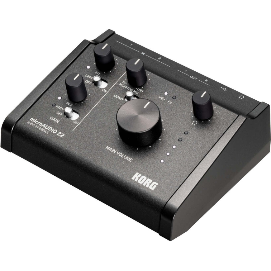 Korg microAUDIO 22 skaņas karte, melna – 3