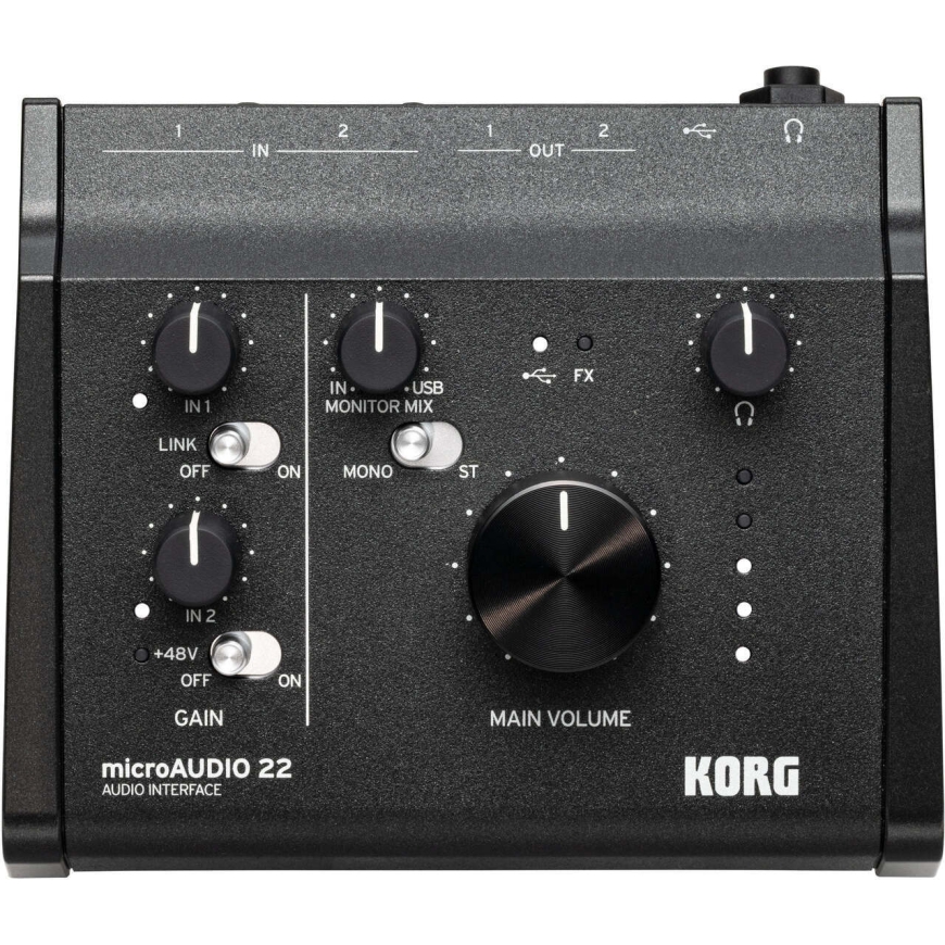 Korg microAUDIO 22 skaņas karte, melna – 4