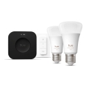 Philips Hue White and Color ambiance Aloituspakkaus: 2 kpl E27-älylamppua + Dimmer switch + Bridge Pro Philips Hue White and Color ambiance Aloituspakkaus: 2 kpl E27-älylamppua + Dimmer switch + Bridge Pro
