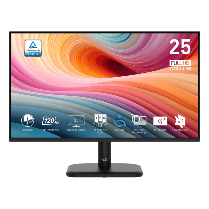 MSI PRO MP251L E2 monitori 62,2 cm (24.5") 1920 x 1080 pikseļi Full HD LED Melns