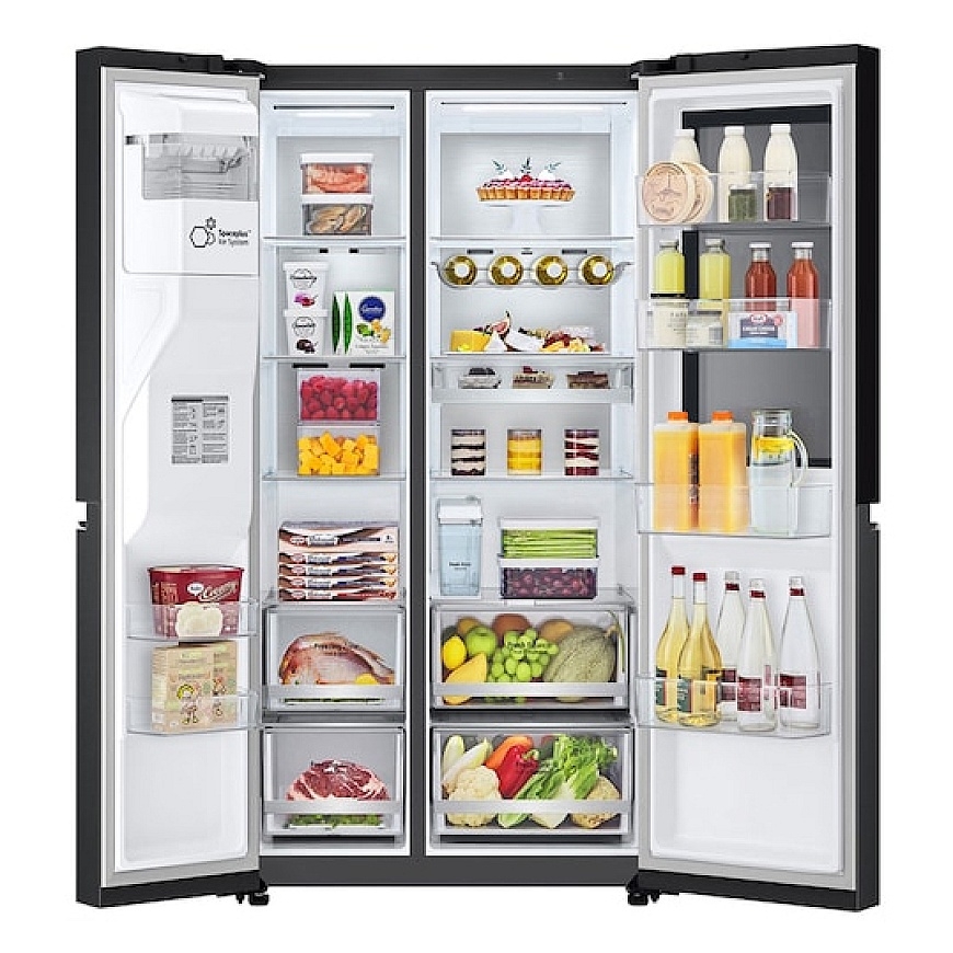 LG GSGE91EVAC side by side ledusskapis Brīvi novietots 628 L Melns – 3