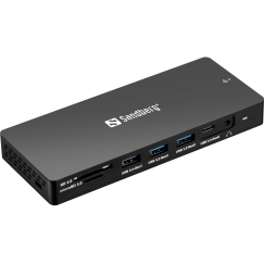Sandberg 136-61 sülearvuti dokk ja pordireplikaator Juhtmega ühendatud USB 3.2 Gen 1 (3.1 Gen 1) Type-C Hall