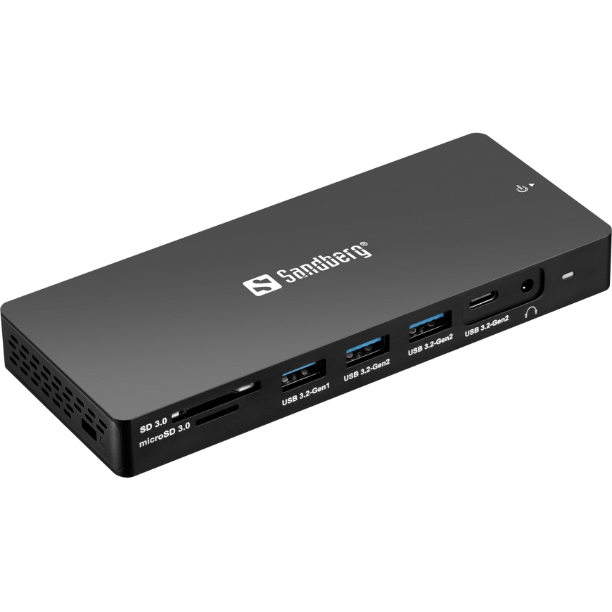 Sandberg 136-61 dokstacija Vadu USB 3.2 Gen 1 (3.1 Gen 1) Type-C Pelēks