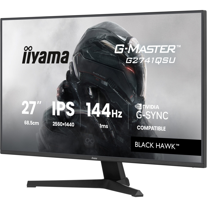 iiyama G-MASTER G2741QSU-B1 tietokoneen litteä näyttö 68,6 cm (27") 2560 x 1440 pikseliä 4K Ultra HD QLED musta – 2