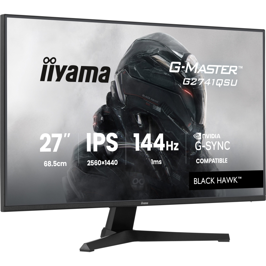 iiyama G-MASTER G2741QSU-B1 tietokoneen litteä näyttö 68,6 cm (27") 2560 x 1440 pikseliä 4K Ultra HD QLED musta – 3