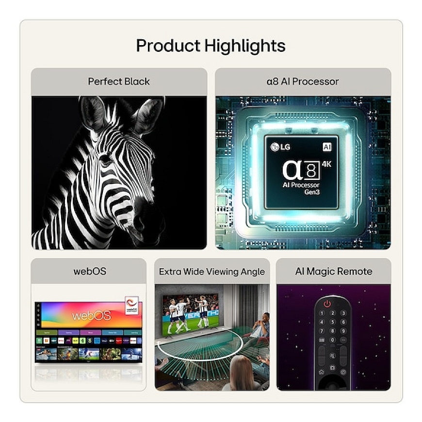 LG OLED AI OLED55B65LA 139,7 cm (55") 4K Ultra HD Älytelevisio Wi-Fi Ruskea – 3