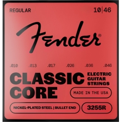 Fender Classic Core Bullets™ 3255R kitarasiks, niķelēts tērauds, lodveida gals .010-.046