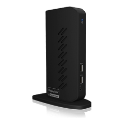 ICY BOX IB-DK2252AC Vadu USB 3.2 Gen 1 (3.1 Gen 1) Type-C Melns