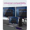 ICY BOX IB-DK2252AC Juhtmega ühendatud USB 3.2 Gen 1 (3.1 Gen 1) Type-C Must