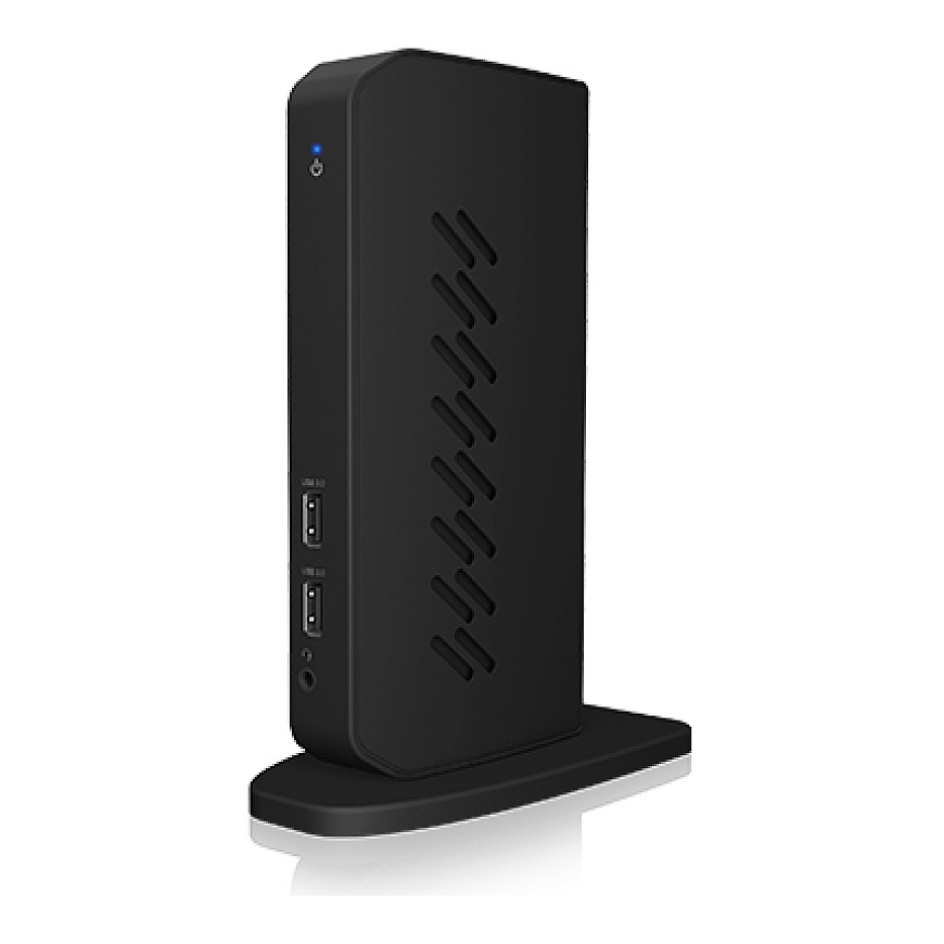 ICY BOX IB-DK2252AC Juhtmega ühendatud USB 3.2 Gen 1 (3.1 Gen 1) Type-C Must – 3