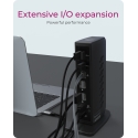 ICY BOX IB-DK2252AC Juhtmega ühendatud USB 3.2 Gen 1 (3.1 Gen 1) Type-C Must