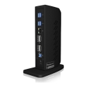 ICY BOX IB-DK2252AC Juhtmega ühendatud USB 3.2 Gen 1 (3.1 Gen 1) Type-C Must