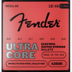 Fender Ultracore™ Bullets™ 4250R guitar strings, nickel-plated steel, Bullet-end .010-.046, 3-pack
