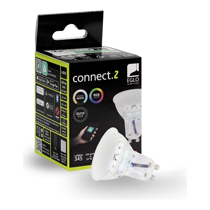 Eglo Connect.z išmanioji lemputė, GU10, RGB+CCT, 4,9 W, 345 lm, 1 vnt. – 4