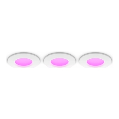 Philips Hue White and colour ambience Õhuke süvistatav valgusti, 90 mm, 3 tk pakis
