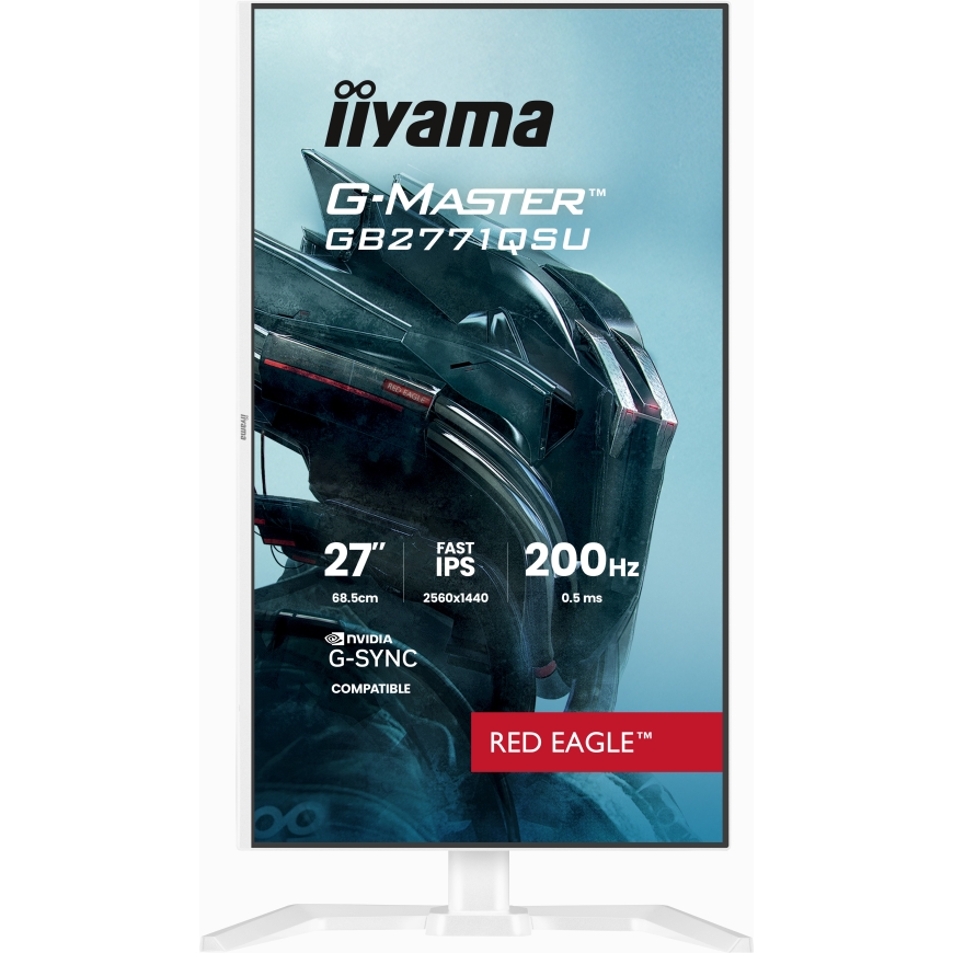 iiyama G-MASTER GB2771QSU-W1 monitori 68,6 cm (27") 2560 x 1440 pikseļi Wide Quad HD LCD Balts – 3