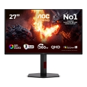 AOC G4 Q27G4SDR kompiuterio monitorius 67,3 cm (26.5") 2560 x 1440 pikseliai Quad HD QD-OLED Juoda, AOC G4 Q27G4SDR kompiuterio monitorius 67,3 cm (26.5") 2560 x 1440 pikseliai Quad HD QD-OLED Juoda,
