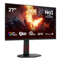 AOC G4 Q27G4SDR kompiuterio monitorius 67,3 cm (26.5") 2560 x 1440 pikseliai Quad HD QD-OLED Juoda, AOC G4 Q27G4SDR kompiuterio monitorius 67,3 cm (26.5") 2560 x 1440 pikseliai Quad HD QD-OLED Juoda,