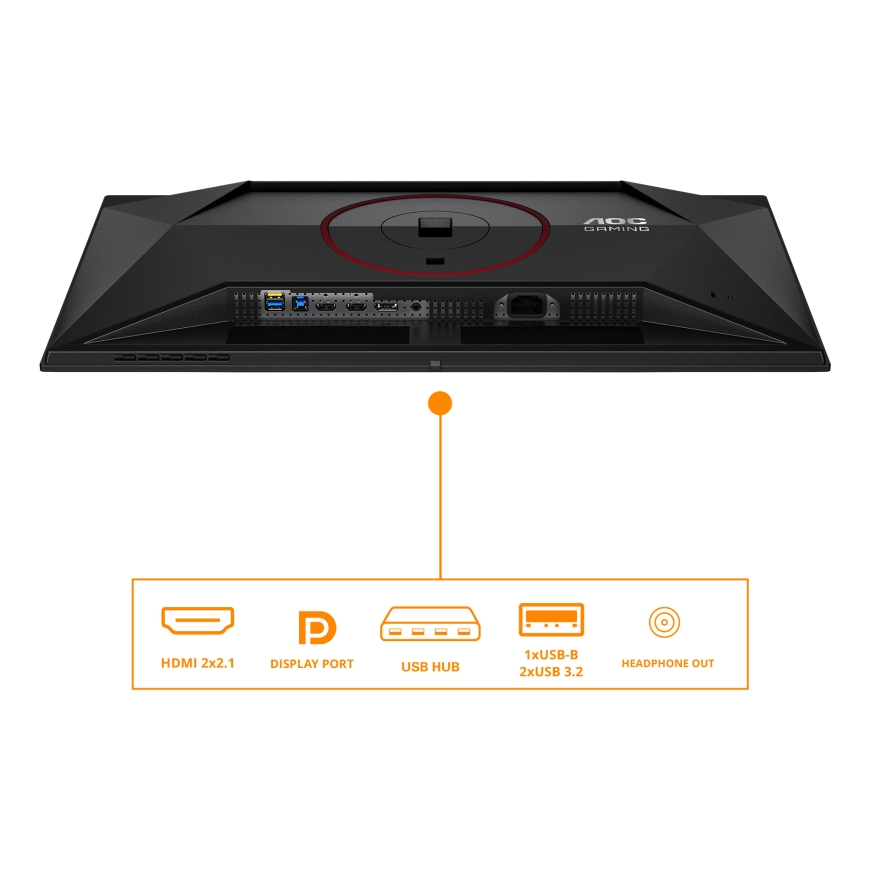 AOC G4 Q27G4SDR monitori 67,3 cm (26.5") 2560 x 1440 pikseļi Quad HD QD-OLED Melns, Sarkans – 4
