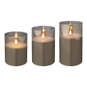 Lumineo battery-operated LED candle set with timer Lumineo battery-operated LED candle set with timer