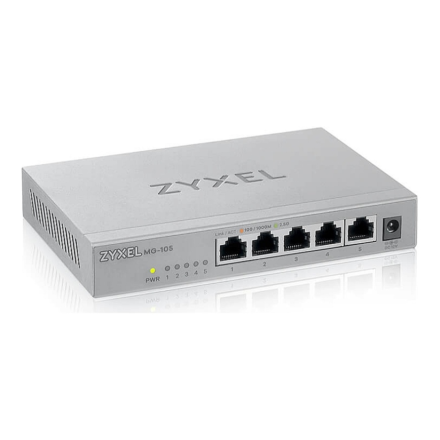 Zyxel XMG-105 Nepārvaldīts 2.5G Ethernet (100/1000/2500) Pelēks – 5