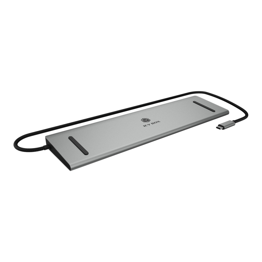 ICY BOX IB-DK2106a-CPD Langallinen USB 3.2 Gen 1 (3.1 Gen 1) Type-C Antrasiitti, Musta – 2