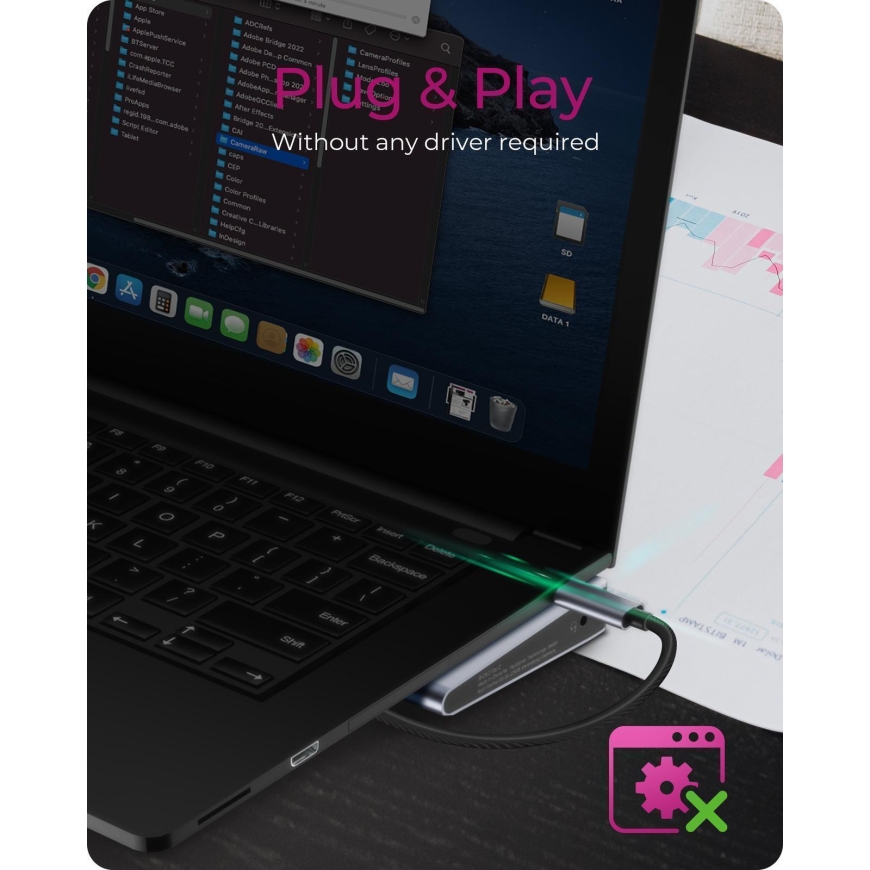 ICY BOX IB-DK2106a-CPD Проводная USB 3.2 Gen 1 (3.1 Gen 1) Type-C Антрацит, Черный – 5