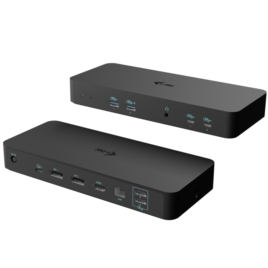i-tec C31INTGTRI4KDOCPDCH knyginių kompiuterių dokas / jungčių replikatorius Vielinis USB 3.2 Gen 1 (3.1 Gen 1) Type-C Juoda