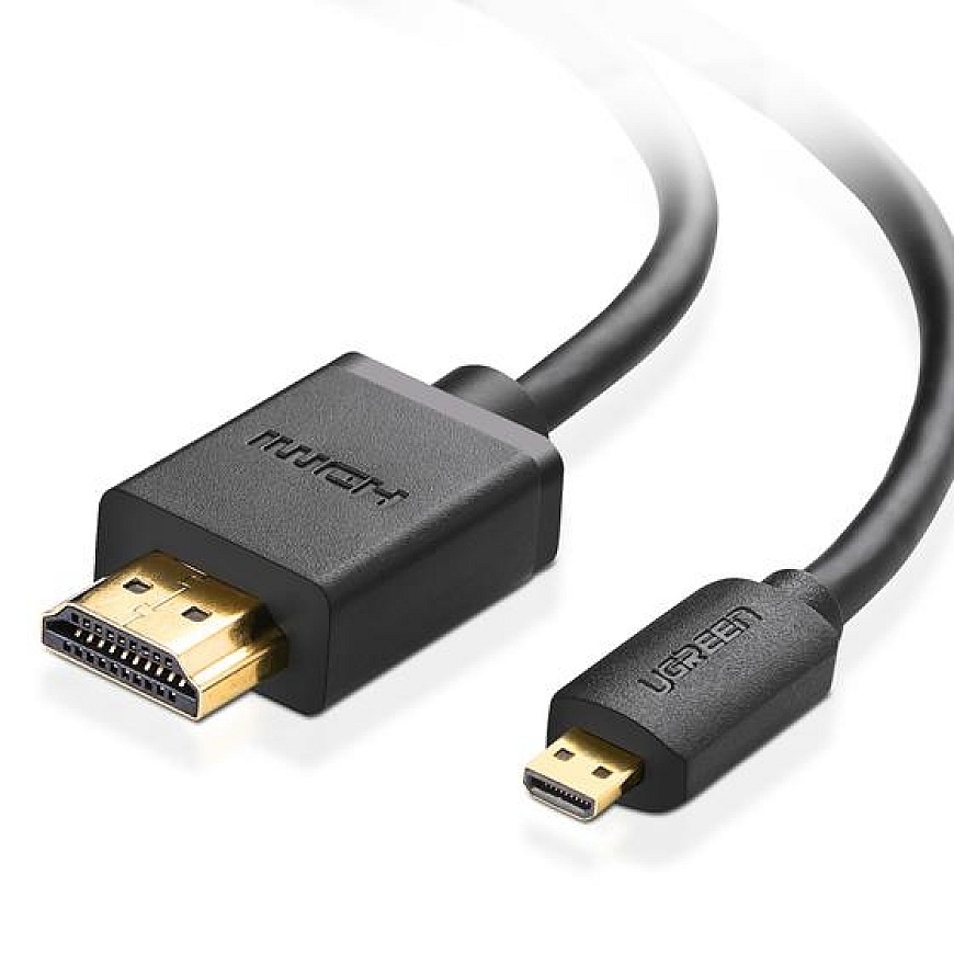 Ugreen 30104 HDMI kabelis 3 m HDMI D tipo (Mikro) HDMI A tipo (standartinis) Juoda