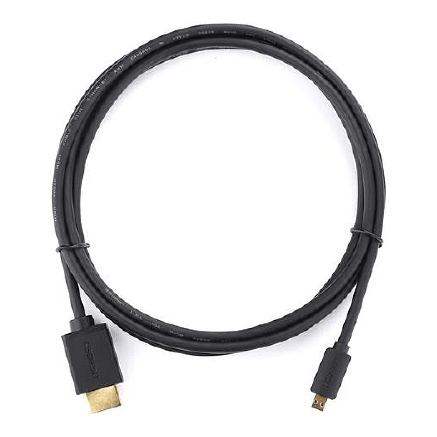 Ugreen 30104 HDMI kabelis 3 m HDMI D tipo (Mikro) HDMI A tipo (standartinis) Juoda – 2
