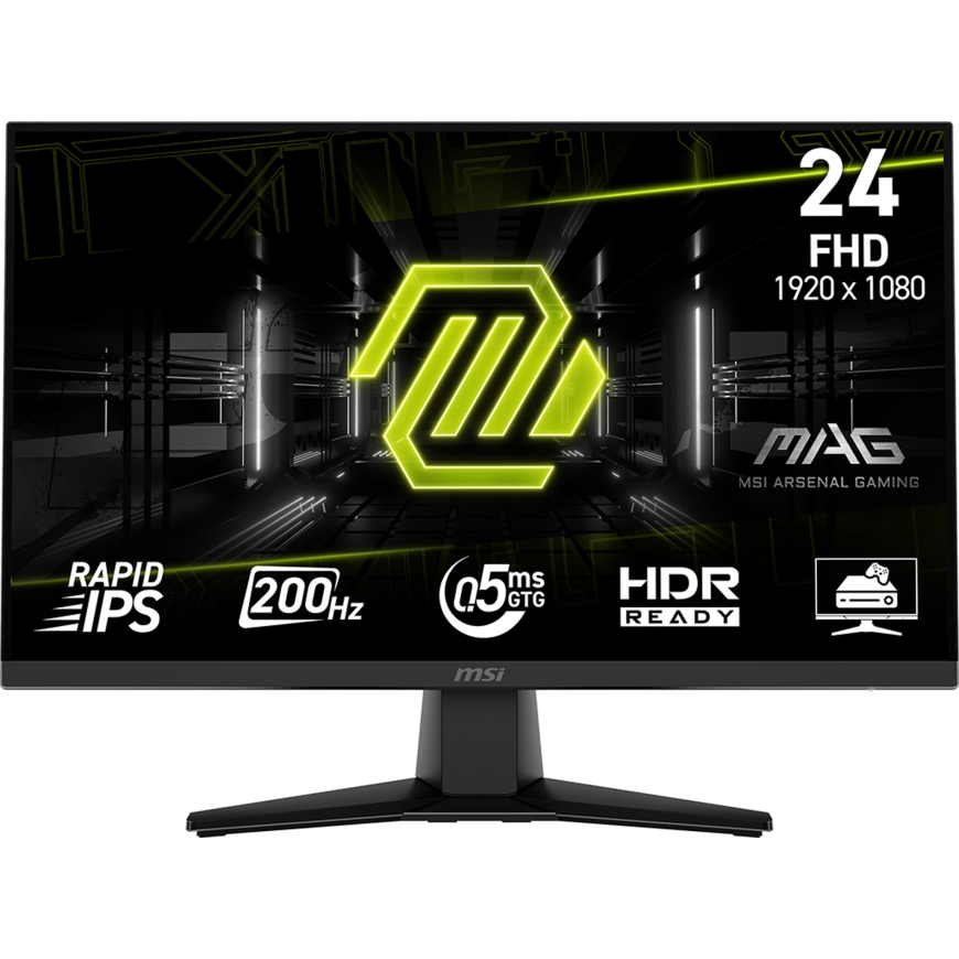 MSI MAG 242F PC lamekuvar 60,5 cm (23.8") 1920 x 1080 pikslit Full HD LCD Must